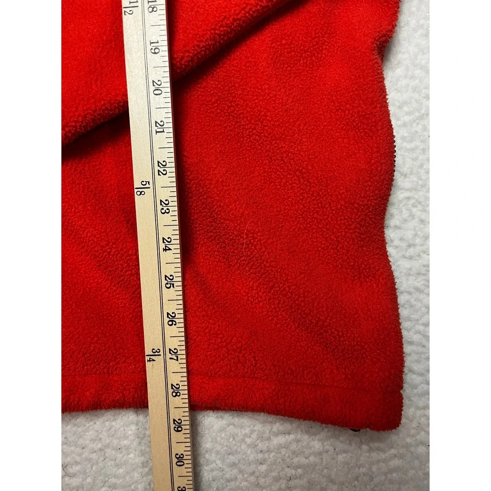Eddie Bauer EBTEK Pullover Mens XXL Red Fleece 1/4 Zip Vintage Gorpcore Jacket